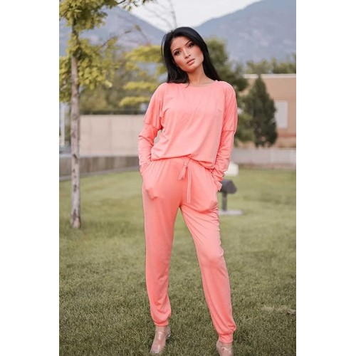 PRETTYGARDEN Women's 2024 Fall Two Piece Outfit Long Sleeve Crewneck Pullover Tops and Long Pants Tracksuit